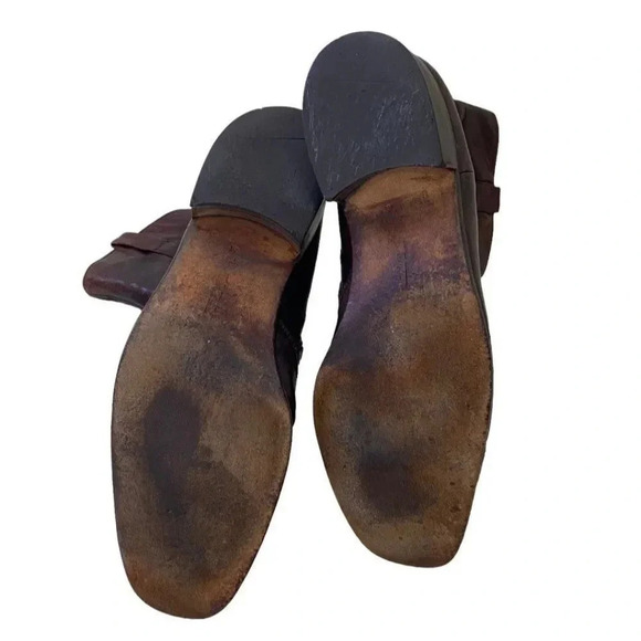 Bally Leather Ankle Boots Switzerland Brown Ankle Zip Womens 7.5 M Continentals - Picture 7 of 16